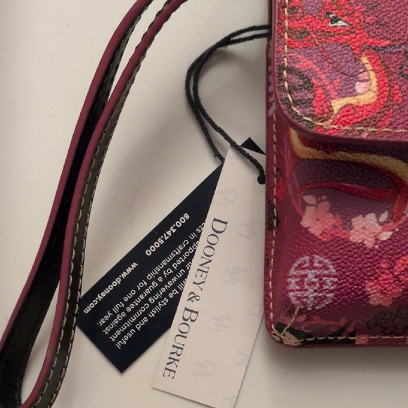 Dooney & Bourke Pink and Green Mulan Clutch - Picture 4 of 12